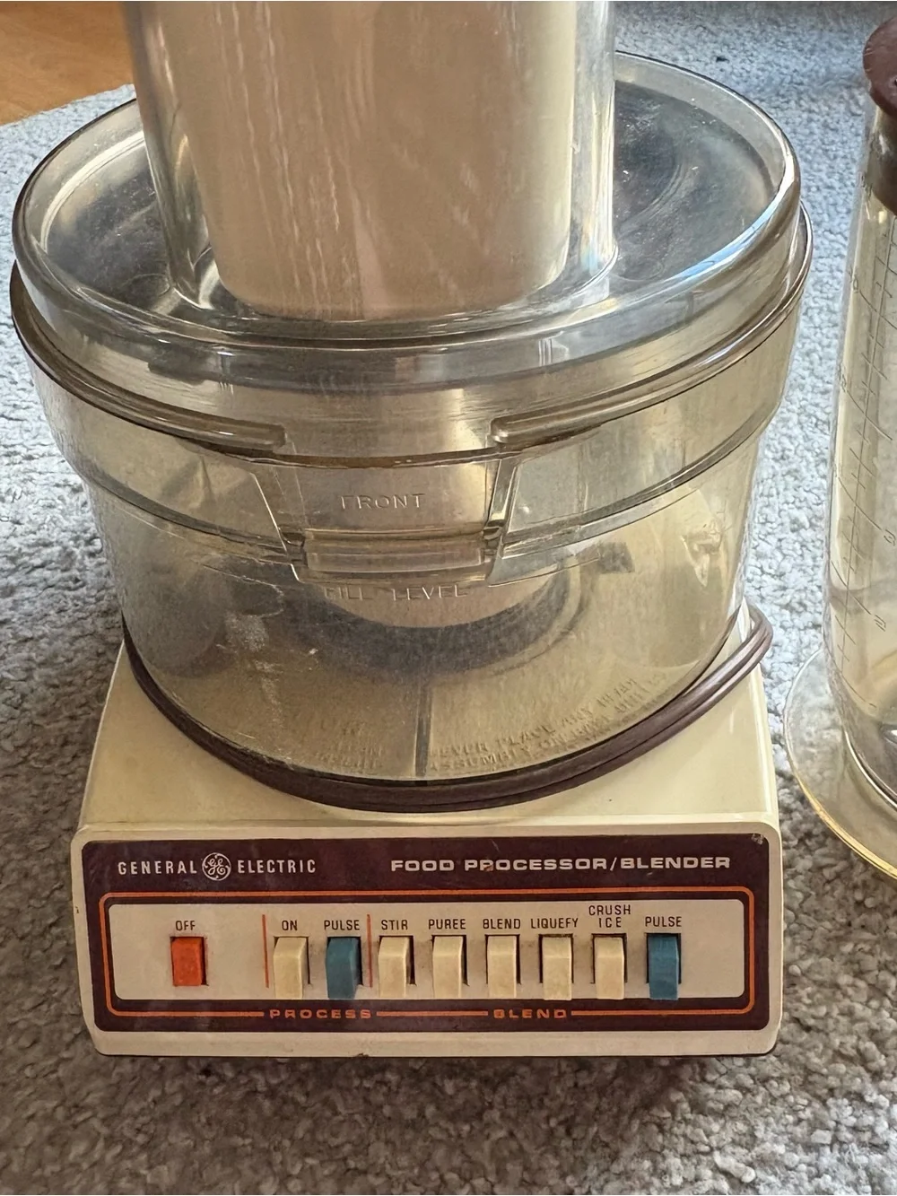 Vintage General Electric Food Processor and Blender Attachments 1970's D1-4200